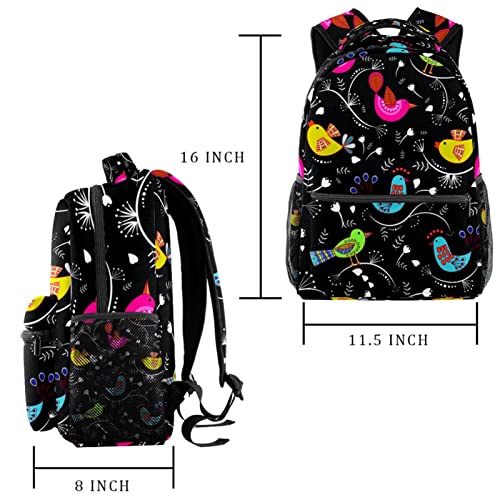 Sac à dos oiseaux foncés femme léger qui soulage le dos