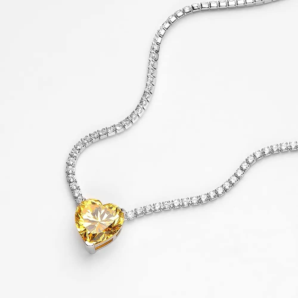 Collier Pendentif Diamant à Carbone de créateur et design cœur d'exception - 7