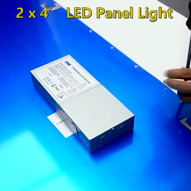 WYZM 8 Pack 2x4 LED Flat Panel Lights,7800 Lumens 0-10V Dimmable