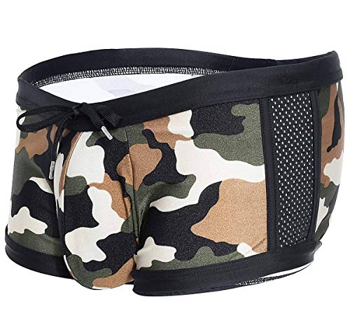 Andrew Christian Commando Trunk 7759 - Bañador para hombre, multicolor multicolor L