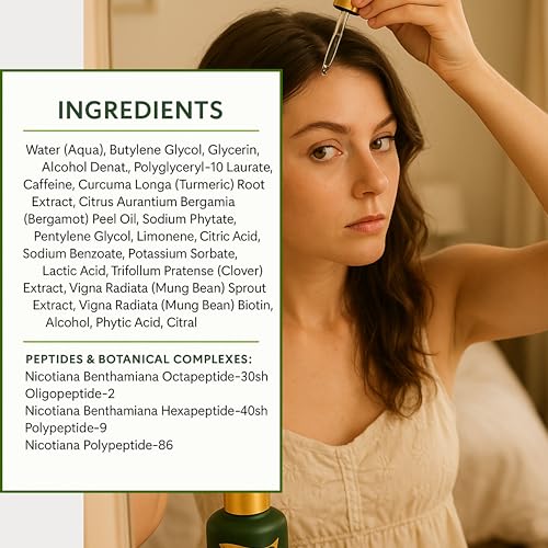 Hair Growth Serum – Advanced Biotin with Caffeine, Peptides, Botanical Extract for Thicker, Fuller, Longer Hair, Reduces Hair Thinning, Hair Regrowth Tonic, Hair Loss Treatment for Men & Women, 30ml - Thumbnail 7