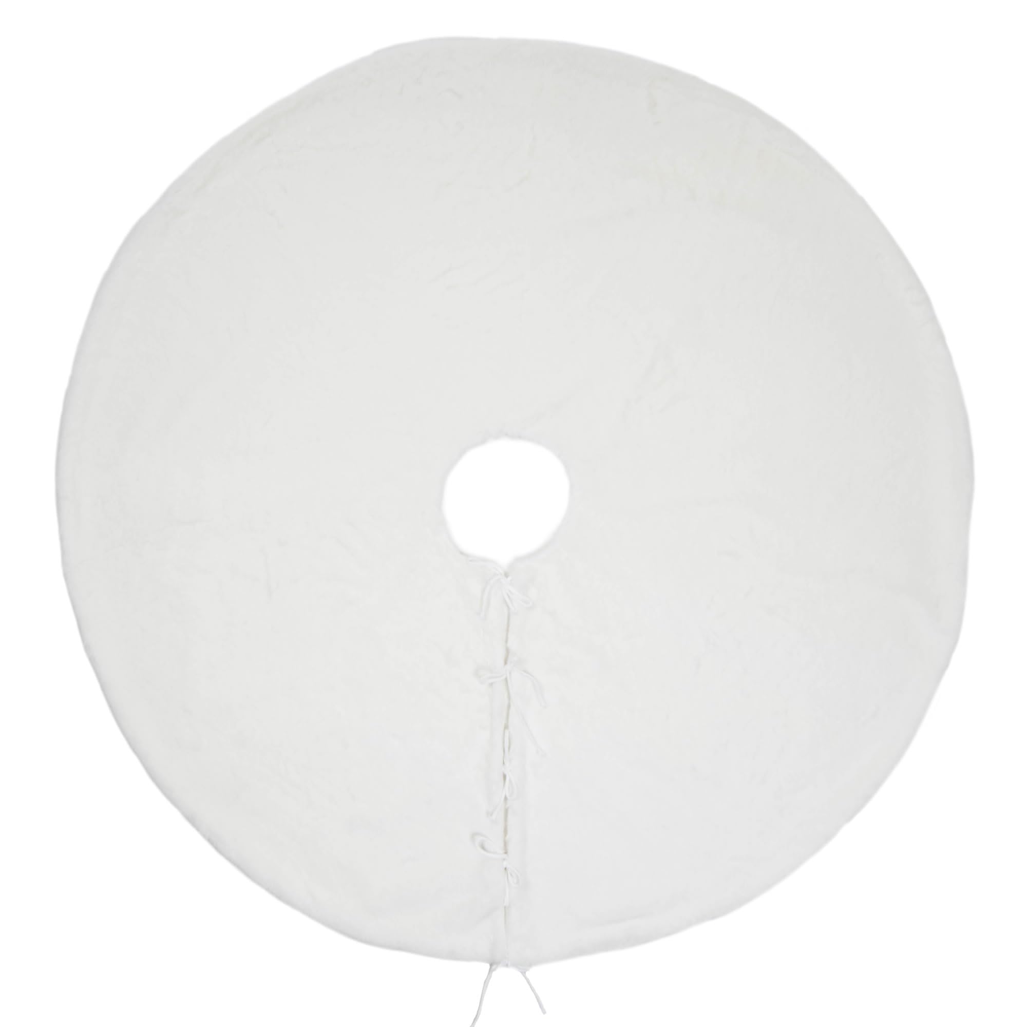 Vickerman Jupe de sapin de Noël décorative de 152,4 cm – Jupe de sapin de Noël blanche pour sapin de Noël – Jupe de sapin entièrement doublée – Fiable et durable