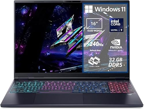 Immagine di acer Predator Helios Neo 16S AI PHN16S-71-949Q Notebook Gaming, NVIDIA GeForce RTX 5070 Ti 12GB GDDR7, Intel Core Ultra 9 275HX, RAM 64 GB DDR5, 2 TB SSD, Display 16