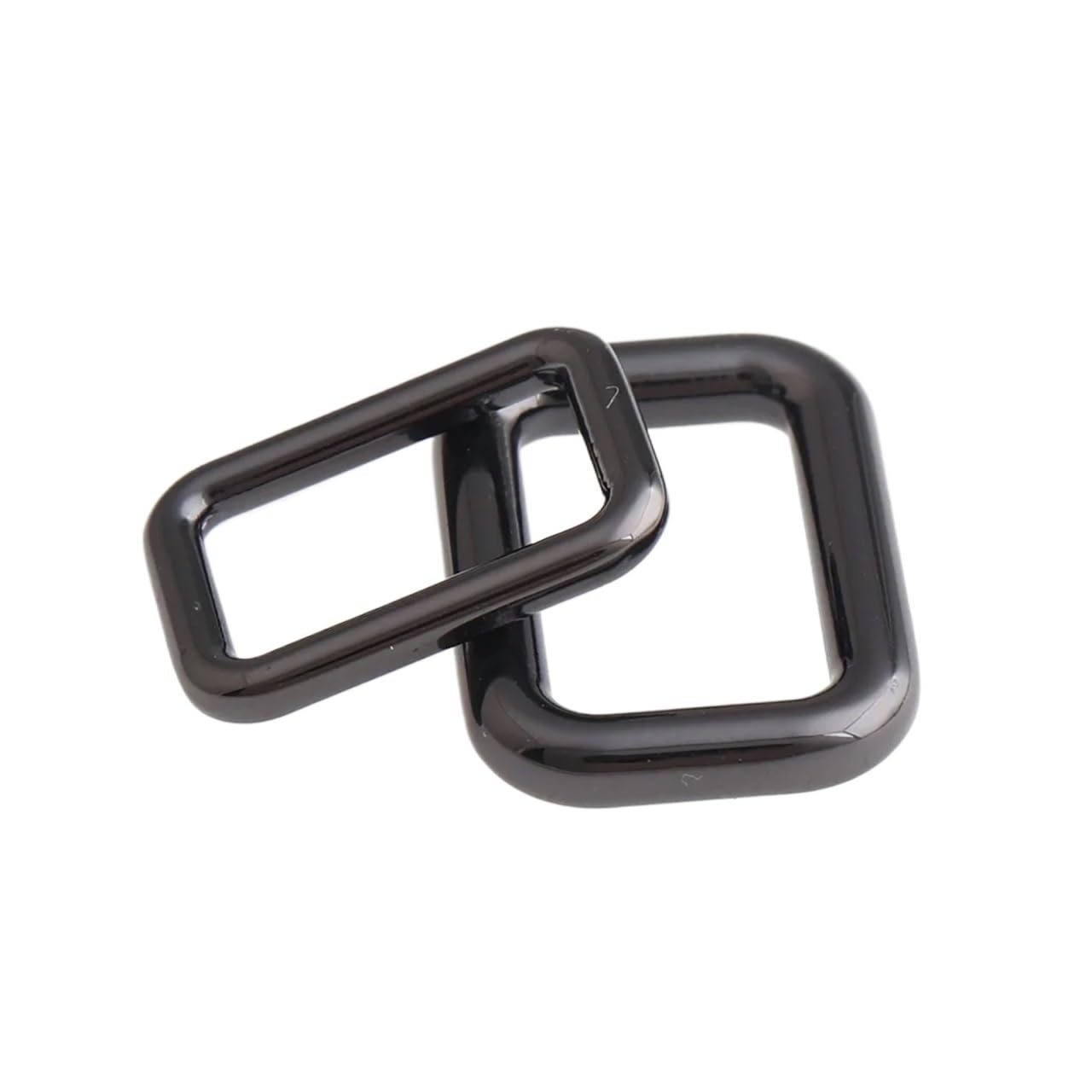 PVUVTNAHW 50pcs 13mm 15mm Square Buckle Alloy Rectangle Loop D Ring Clasp For Handbag Bag Purse Strap Belt Web(Gun black,Inner diameter 15mm)