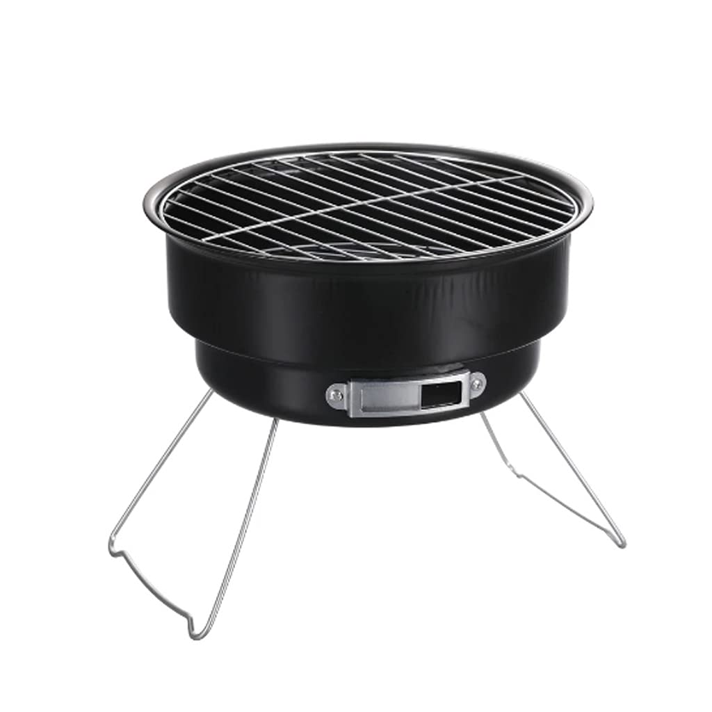 Portable Barbecue Grill Antiadhésif Pliant Barbecue Grill Mini Rond Camping en Plein Air Pique-Nique Barbecue Outil