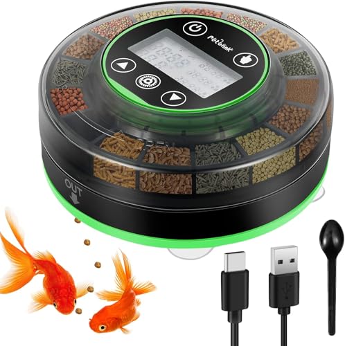 Petbank Automatic Fish Feeder for Aquarium - Moisture-Proof and Precision...