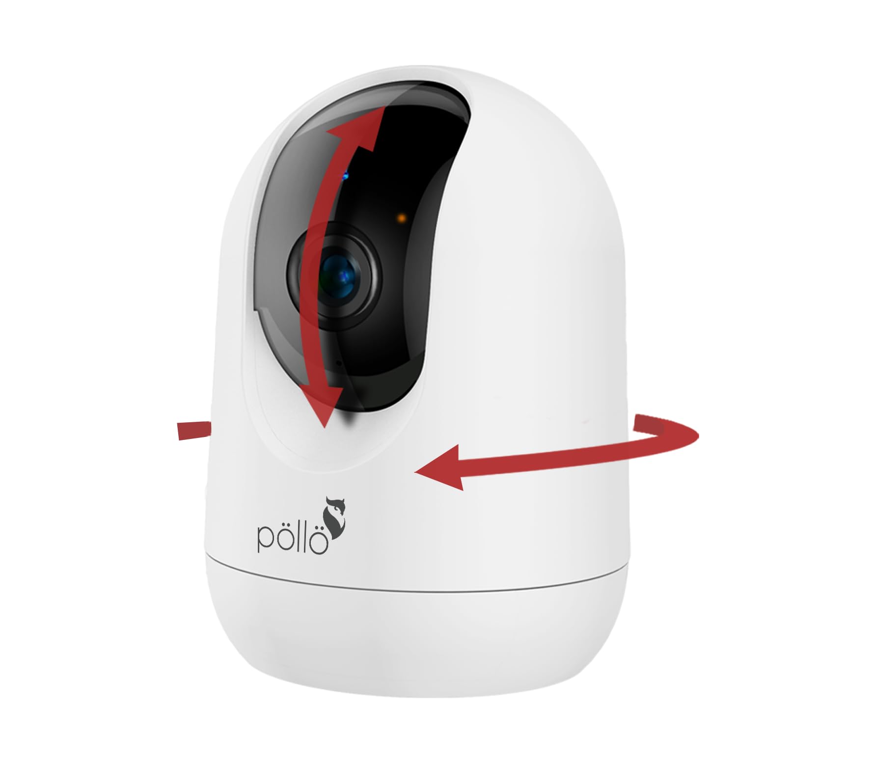 Pollo 3MP Guardian 360°x Smart Wi-Fi PTZ Security Camera IR Night Vision with 2-Way Audio, Human Tracking, Kids Monitoring, 360 Degree Rotation, Upto 128GB Micro SDCard Supported
