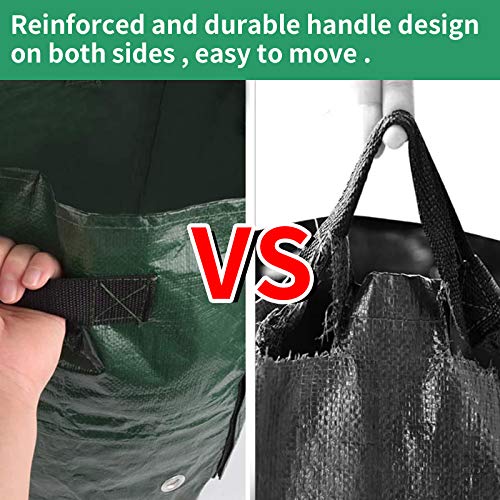 10 Gallon Plant Grow Bags-3 Packs, Fabric Grow Pots For Strawberry Potato Tomato Carrot & Other Vegetable, Heavy Duty Thickened Garden Growing Bags With Window And Handles (Dark Green) #TOP4