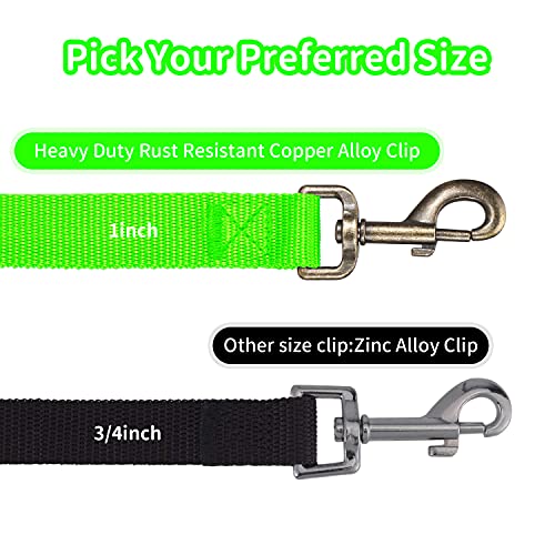 Image of HIKISS Long Dog Leash Obedience Recall Training Agility Lead with Thickening Material for Large Dog - 15ft 20ft 30ft 50ft 100ft Training Leash(Green 15ft)