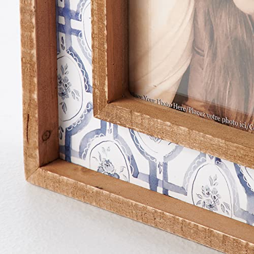Primitives-by-Kathy-Blue-Florals-Decorative-Inset-Photo-Frame Primitives by Kathy Blue Florals Decorative Inset Photo Frame