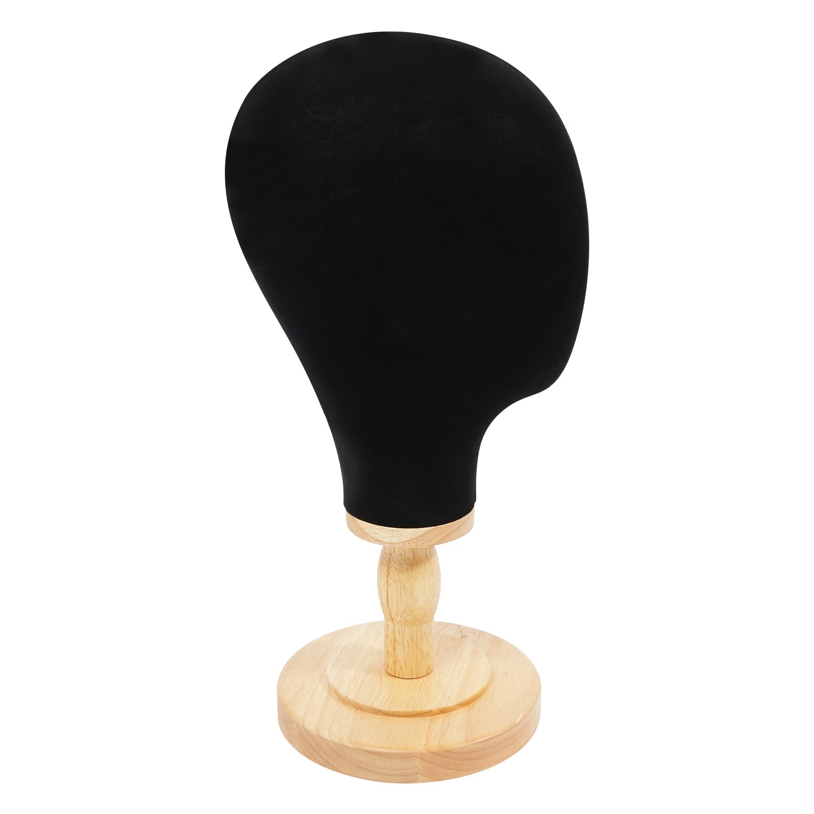 Testa per parrucca da tavolo con base rotonda stabile (16 cm di diametro) | Manichino per parrucche, 40 cm, supporto rimovibile salvaspazio, per parrucchiere, collezione di parrucchieri, fai da te