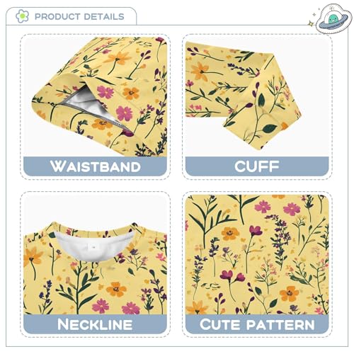JUNZAN Autumn Flowers Orchid Yellow Little Boys Sweatshirt Hoodie Fleece Outerwear for Kids Sports 4T3