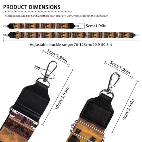 Image of GLENLCWE Horse Purse Straps Replacement Crossbody Bag Strap for Purses Adjustable Wide Shoulder Straps for Women Handbags Beach Hawalii Print
