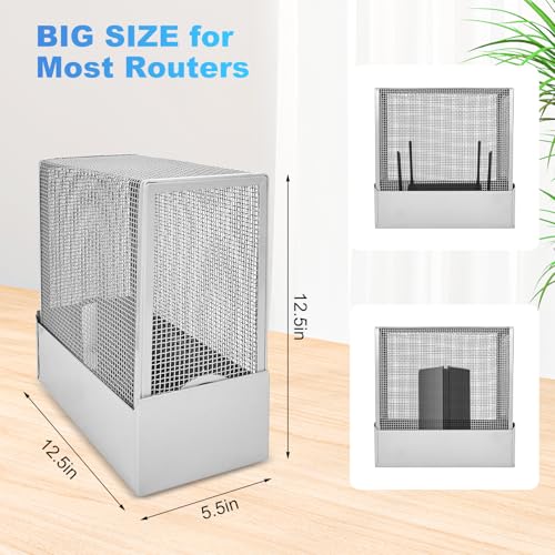 Image of WiFi Router EMF Protection Cover - Faraday Shield for 5G & Standard Routers | Blocks 90% Router EMF Emissions by Faraday Cage Principle,Retains WiFi Signal & Airflow,Fits Large 5G & Standard Routers
