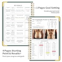 Kamoy Fitness Workout Planner for Women & Men, A5(5.7" x 8.2") Workout Log Planner for Track Gym & Home Workouts, Track Progress, Achieve Your Wellness Goals - Green — image 5