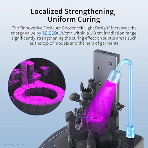 Image of Wash and Cure 3.0. Newest Upgraded Volume 2 in 1 Wash and Cure Station. with Gooseneck Lights. for Mars Anycubic Photon Mono 4K 2 LCD SLA DLP 3D Printer Washing Size of 165 x 100 x180 mm