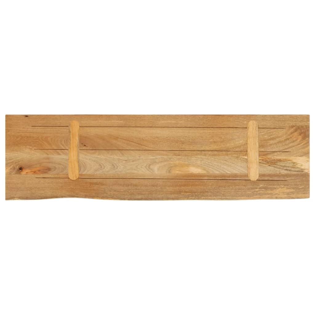 vidaXL Tablero de Mesa Borde Natural Madera Maciza Mango - Superficie de Mesa para Reemplazo 100x40x2,5 cm