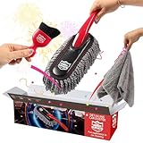RIDE KINGS Car Detailing Kit Cleaning Supplies (3 Packs)|Car Duster Interior-Car Cleaning Brush-Microfiber Towels for Car |Detailing Tools