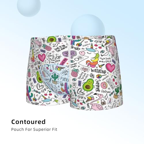 Boys' Cotton Boxer Brief Soft Underwear-Fun Animal With Unicorn4