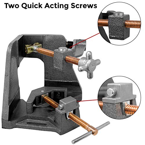 Strong Hand, 3-Axis Fixture Vise With Quick Acting Screw, Two Stand-Offs, Swing Away Arm With 3.75-Inch Miter Joint, 2.45-Inch T-Clearance - Wac35-Sw #TOP4