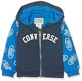 Fused Stehkragen. Converse Baby-Mädchen Kapuzenpullover Printed Full-Zip Hoodie, Blau (All Star Navy B9P), 12-18 (Hersteller Größe:18 Monate)