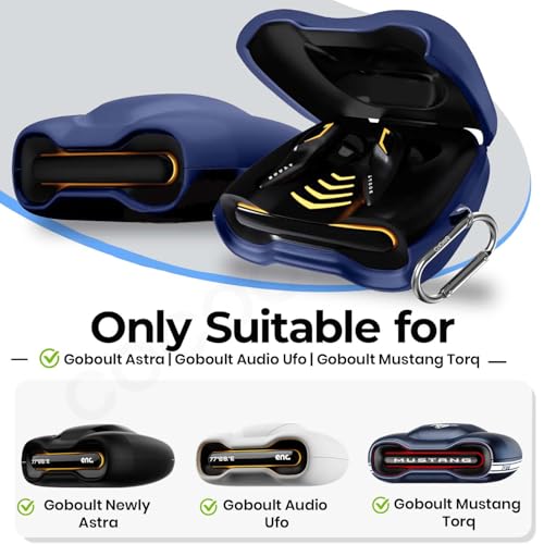 Image of Soft Silicone Case Cover Compatible for GoBoult Audio UFO | GoBoult Astra | GoBoult Mustang Torq (Blue)