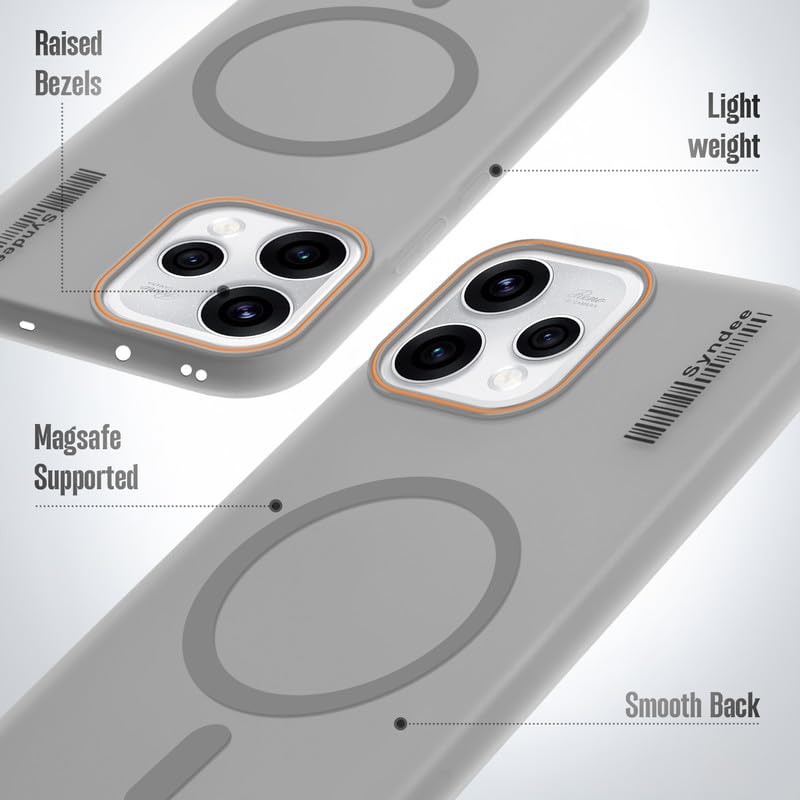 Image of Mr. Case Back Cover for Oppo Reno 15 5G Sleek Frosted Translucent Back Only Compatible with Wireless Magnetic Accessories | Anti-Scratch Shockproof Phone Case - Grey