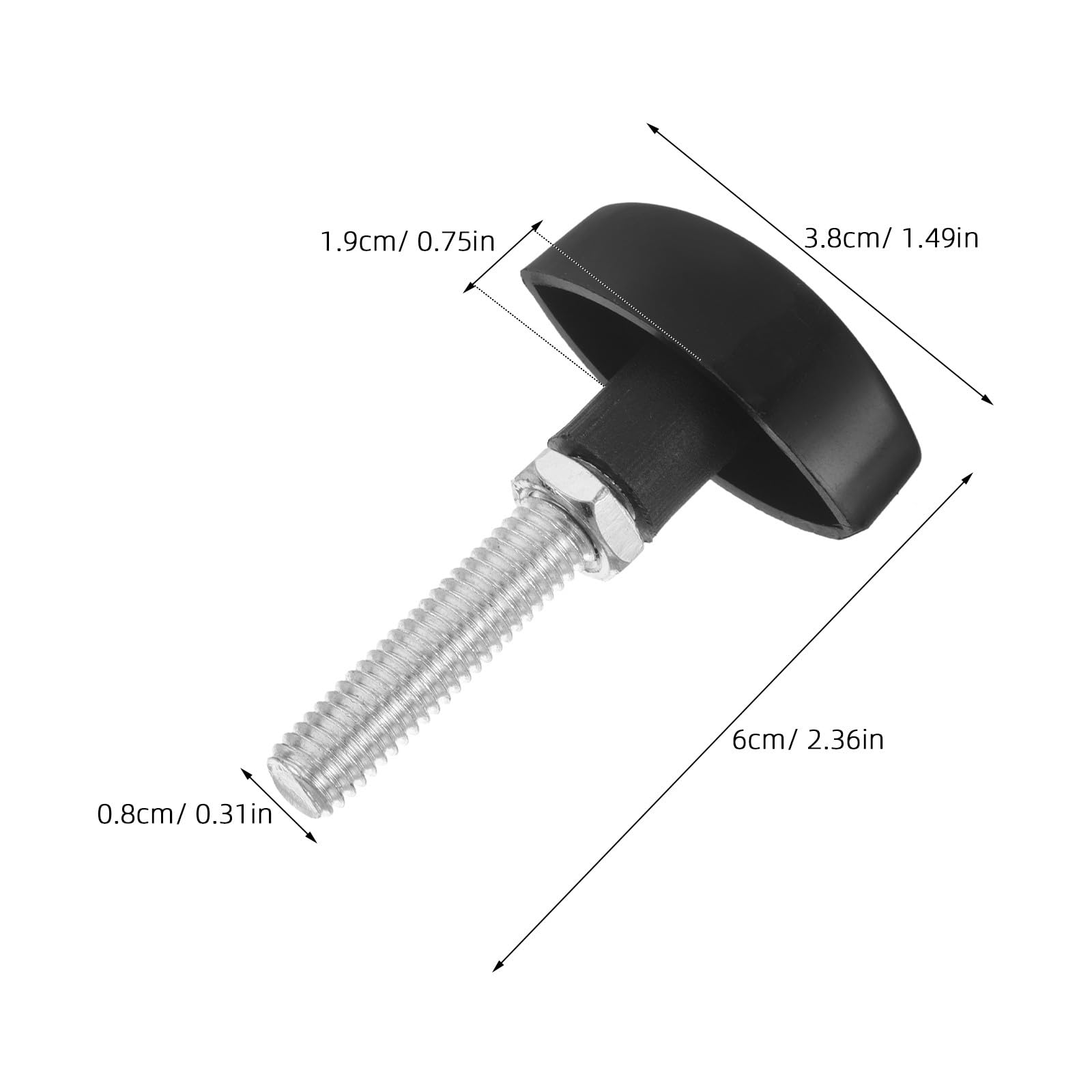 4 Tornillos de Repuesto para perillas de Ventilador - Conector de plástico de Ajuste Manual para Ventiladores de Pedestal y de Escritorio, con bloqueos, inclinación y Soporte para Cabezal.