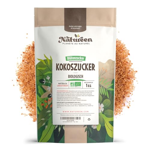Bio Kokosblütenzucker - 1 kg - Natureen - unraffiniert - natürlicher Blütenzucke- vegan
