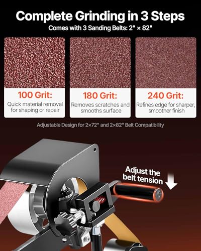 VEVOR 2HP 2x82 Belt Grinder