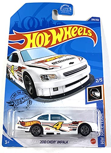 Hot Wheels 2010 Chevy Impala White HW Race Team miniatura 1
