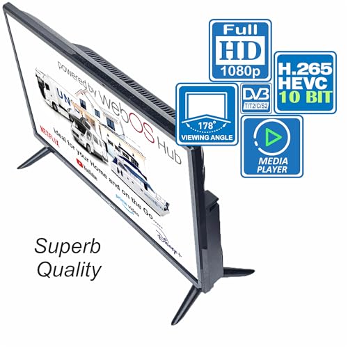 Unispectra® 19“ Smart TV (webOS) HDR 230V 24V Triple Tuner: Satellit, Antenne, Kabel TV, 3xHDMI, 2xUSB, Magic Remote. 12V Fernseher für Wohnmobile, Wohnwagen, LKWs, Lieferwagen, Boote – Bild 7
