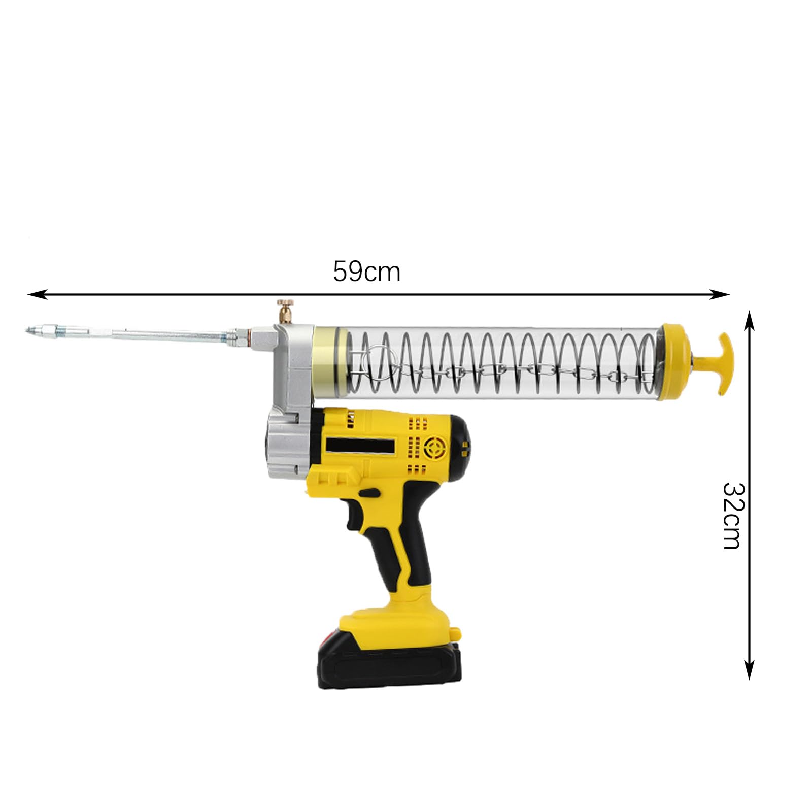 Akumulatorowy pistolet do smarowania, 18 V, wytrzymały elektryczny smarownik, 7000 PSI, zawiera 2 baterie, ładowarkę, łącznik obrotowy i futerał do przenoszenia do samochodów, ciężarówek i maszyn