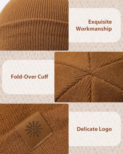 3 Pack Winter Beanie for Men Women, Warm Soft Winter Cuffed Skull Cap - image 5