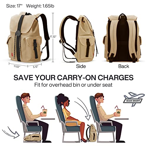 Mochila de viaje para portátil mixi, 16" y 17", marrón mocha miniatura 6