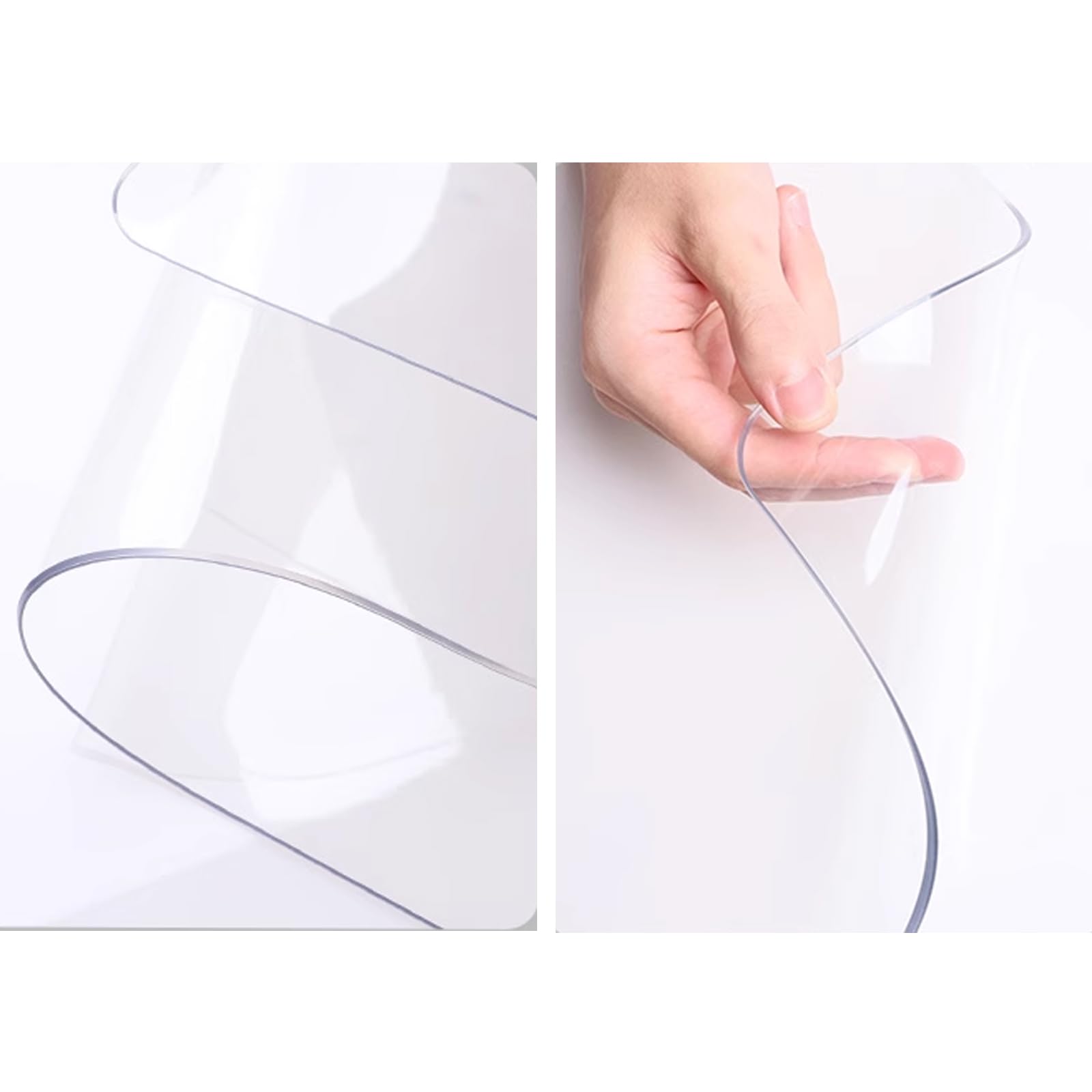 Wasserdichter PVC-Tischdeckenschutz, 2 mm dick, abwischbare Restaurant-Tischmatte, strapazierfähige Kunststoff-Tischabdeckfolie, 55 x 140 cm für einfache Reinigung
