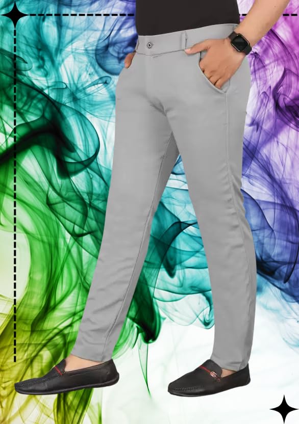 Image of Men's Slim Fit Casual Chinos Pants Stretch Cotton Trousers with Flat Front, Comfortable Everyday TS K021 Parent