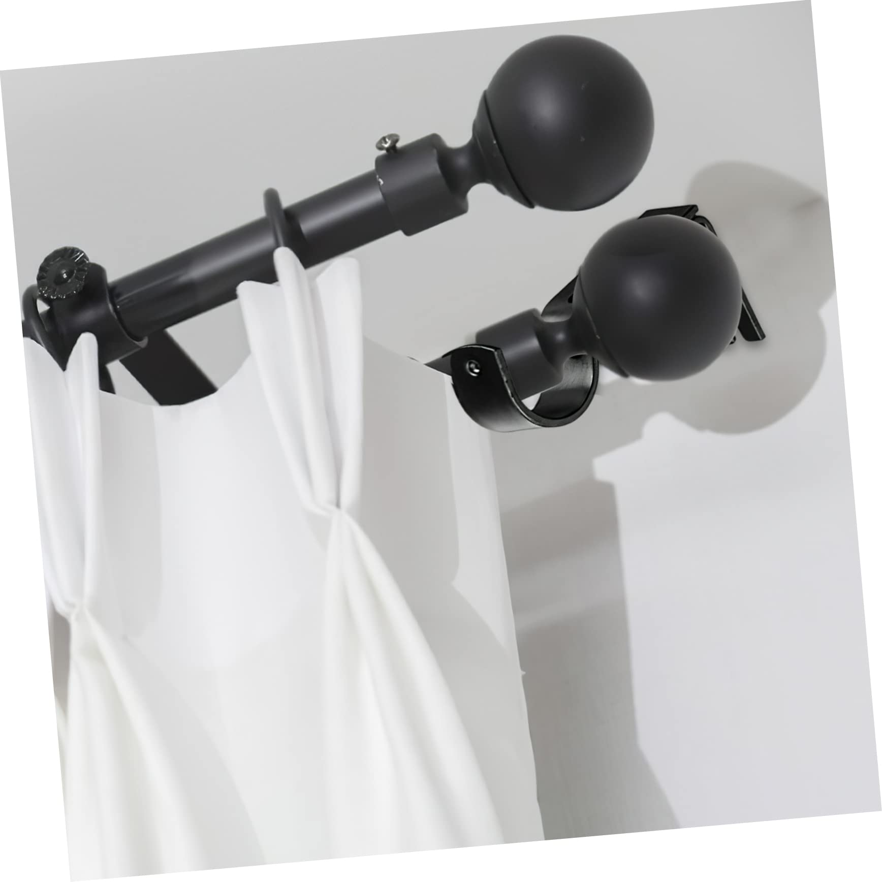 ABOOFAN 8 Pièces Support de Tringle à Rideau Support Rideaux Support Tringle Rideaux Support Tringle a Rideaux Support Tringle à Rideaux Coup Unique Brancher Poteau Lourd Support en Fer