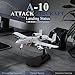 HANGHANG 1/100 A-10 Thunderbolt II Warthog Attack Plane（Painted Version） Metal Fighter Military Model Diecast Plane Model for Collection and Displays