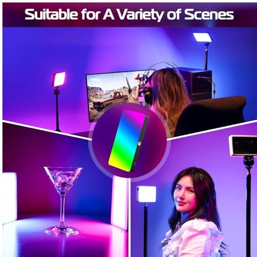 Image of Bumpi RGB Portable Pocket Camera Light Dimmable Panel Lamp | Full Color 2700-6500k 6.5W for Phone Photography Video Led Light 1800 mAh for Zoom Calls, Live Stream, Selfies, Makeup
