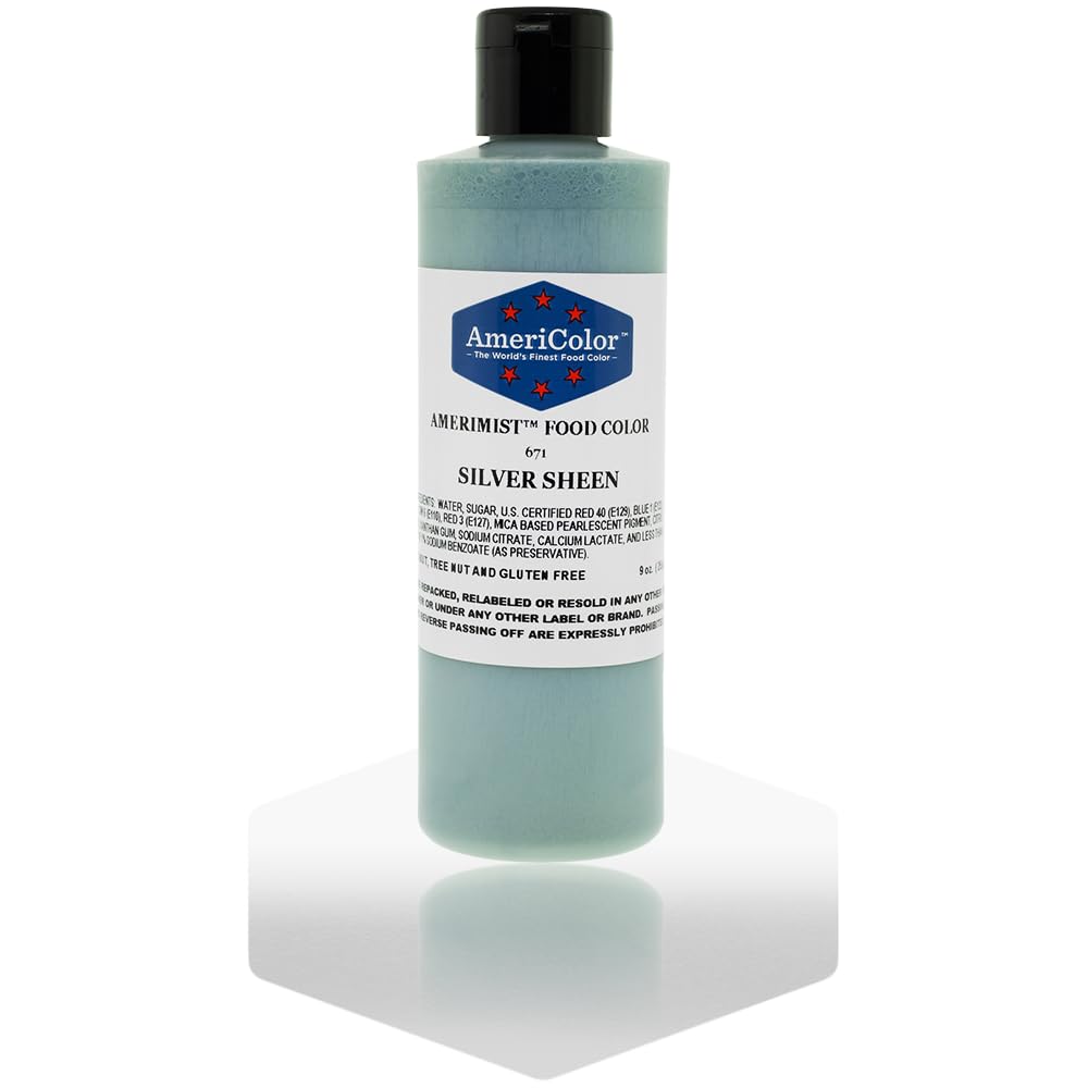 AmeriColor Amerimist Airbrush Color 9 Ounce, Silver Metallic Sheen