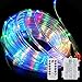 Produktbild 10M 100 LED Lichterkette Batteriebetriebene Außen, 16 Farben Lichterkette mit Fernbedienung IP65 Wasserdichte 8 Modi Lichterschlauch für Weihnachten, Zimmer, Party, Garten, Hochzeit, Halloween