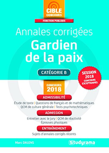 Télécharger Annales corrigées gardien de la paix Francais PDF