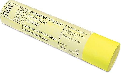 R&F Pinturas hechas a mano 2250 Pinturas Aceite Pigmento Palillo 6.4 fl oz Cadmio Limón