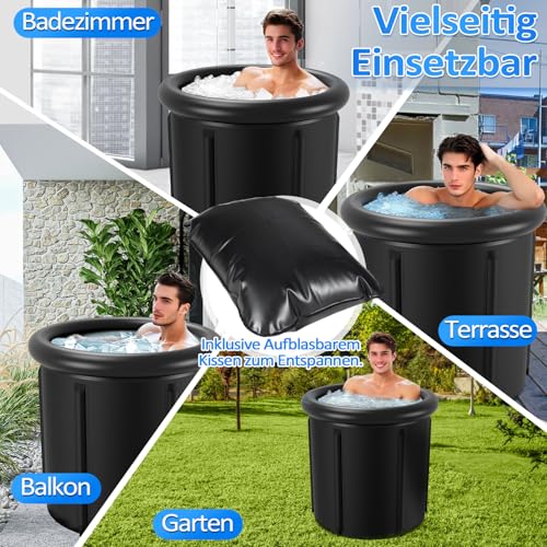 Baño de hielo portátil para terraza exterior con aislamiento térmico y doble desagüe 8