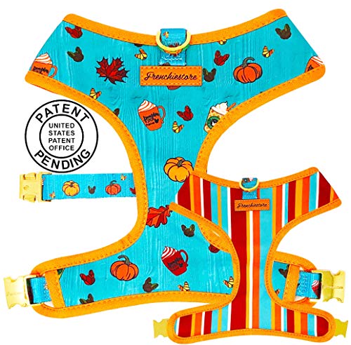 Frenchiestore Vet Approved Dog Harness No-Pull Pet Harness Pet Vest Easy Control for Medium Small Large Dogs Front Leading Harness | Pumpkin Spice Pupcup