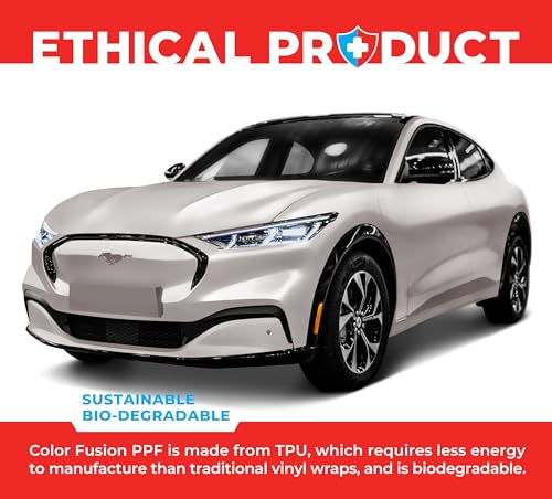 Image of ColorFusion PPF by VViViD, Satin Pearl White Dry Apply PPF Vinyl Car Wrap Roll 1ft x 5ft