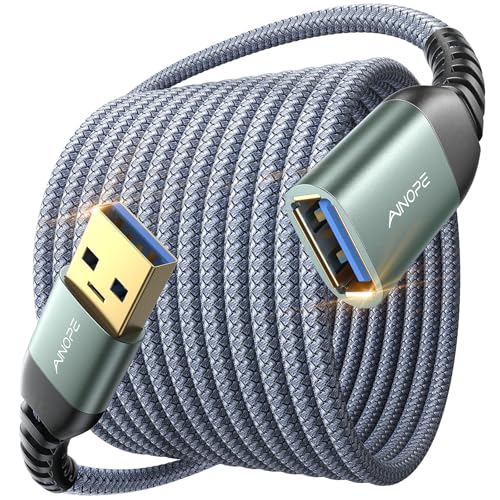 AINOPE USB Extension Cable,USB Extender,USB 3.0 Extension Cable, Male to Female Cord High Data...