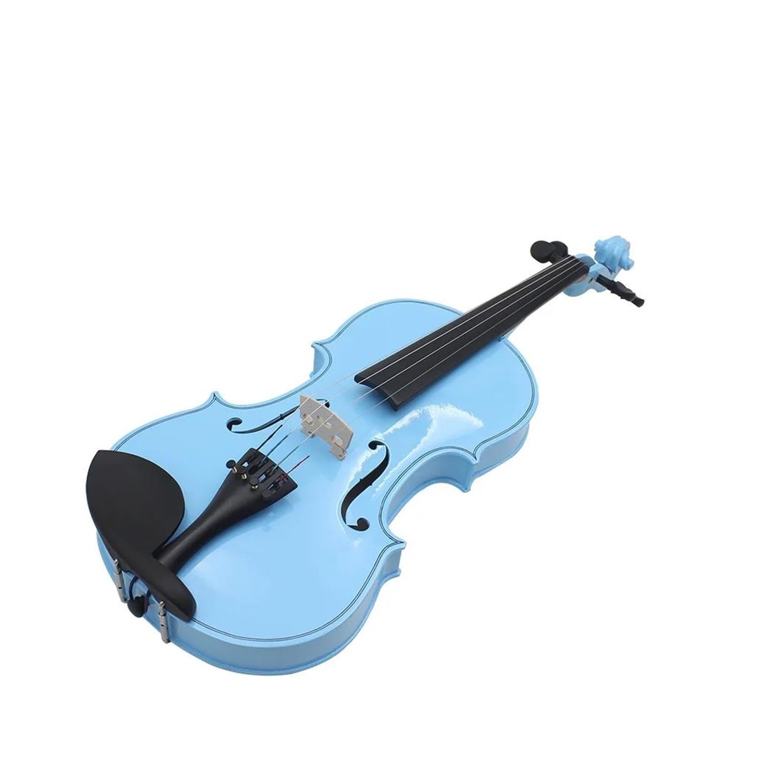 4/4 Skrzypce Jasnoniebieskie Solidne Drewniane Zestaw Instrument Strunowy Instrumenty Strunowe Skrzypcowe