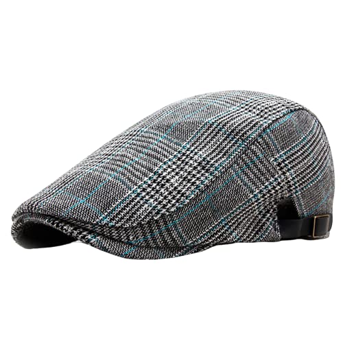 crazy bean Boinas de Hombre Estilo Vintage, Gorras de Hombre Planas Ajustable Newsboy Cap, Sombrero de Caza Golf Tiro
